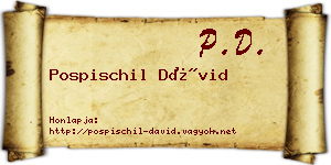 Pospischil Dávid névjegykártya